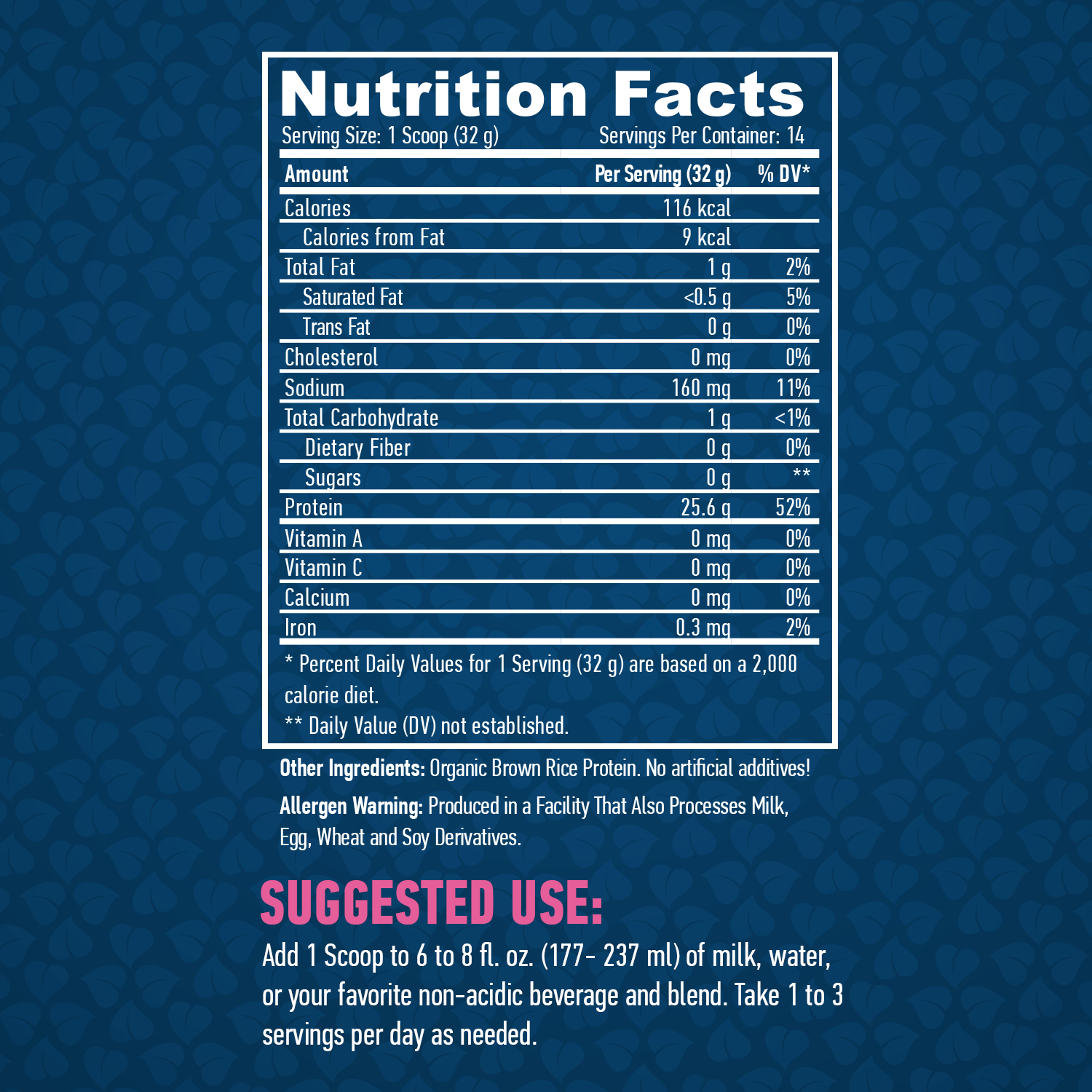 HAYA LABS 100% All Natural Rice Protein / Unflavored