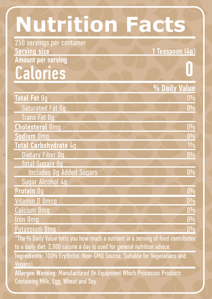 HAYA LABS 100% Natural Erythritol