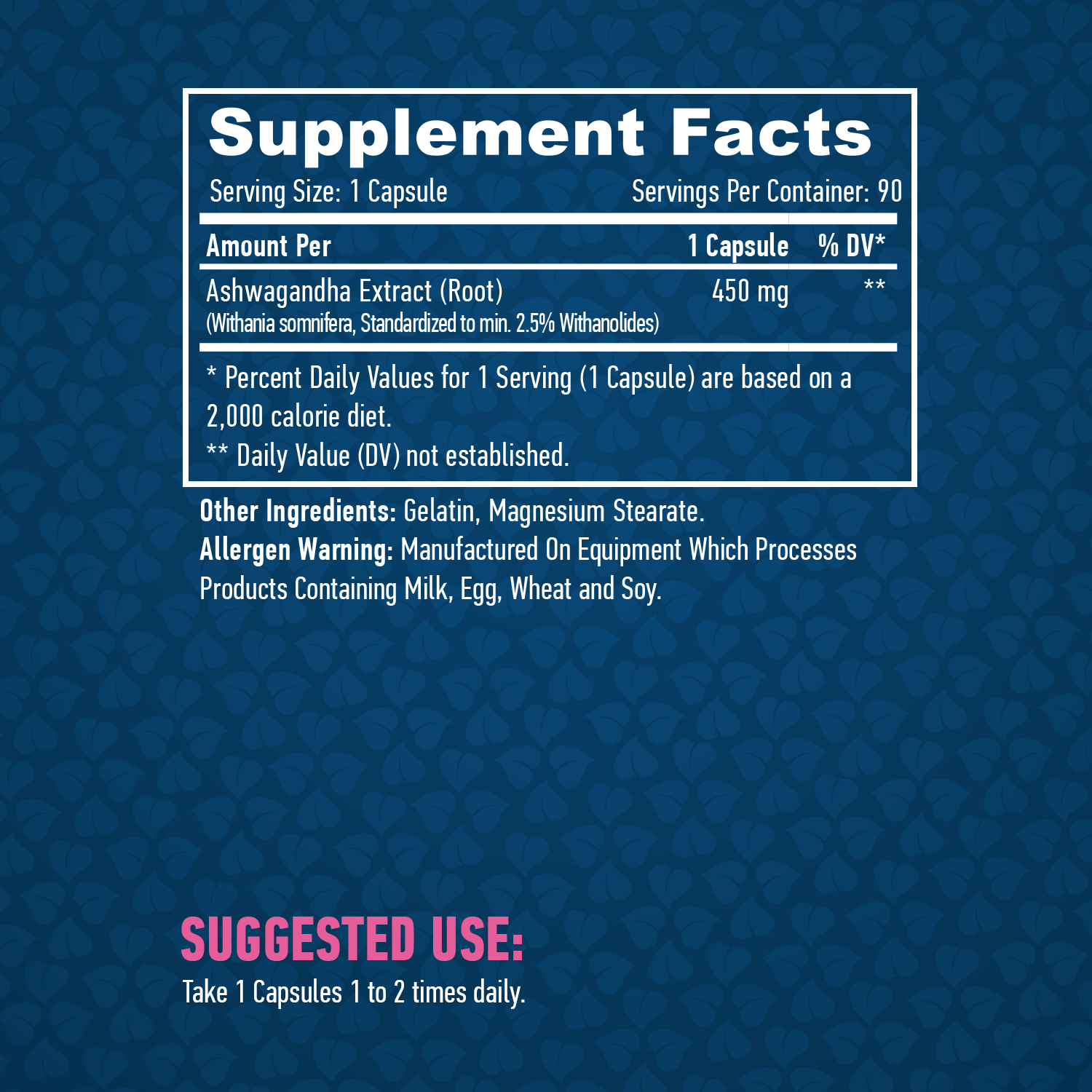 HAYA LABS Ashwagandha 450 mg / 90 Caps