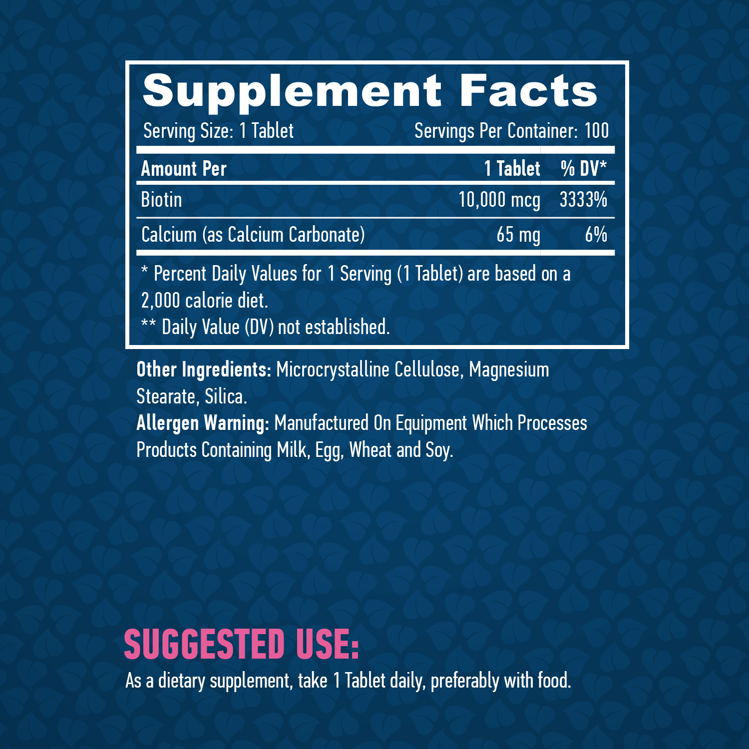 HAYA LABS Biotin Maximum Strength 10000 mcg / 100 Tabs