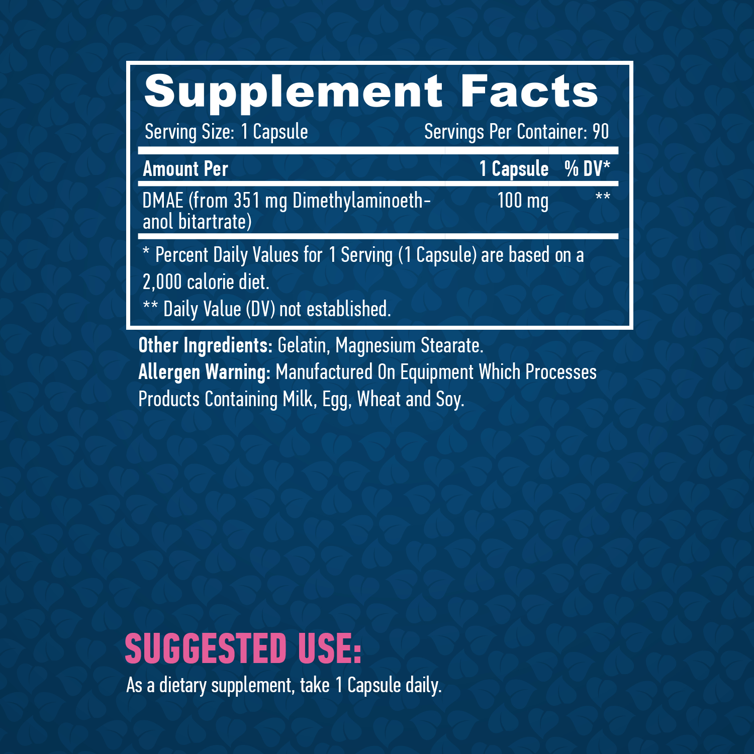 HAYA LABS DMAE 351 mg / 90 Caps