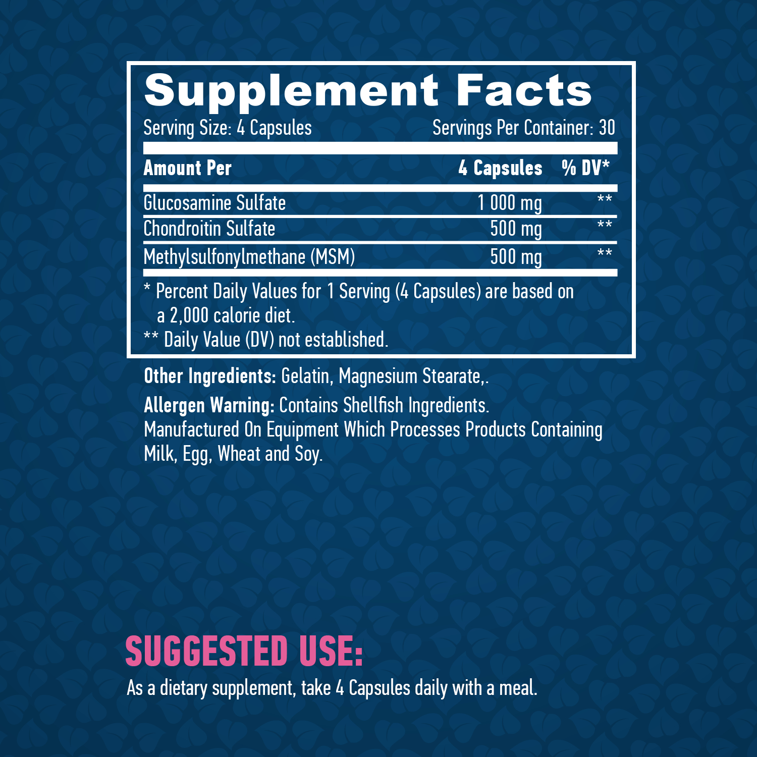 HAYA LABS Glucosamine Chondroitin & MSM Complex / 120 Caps