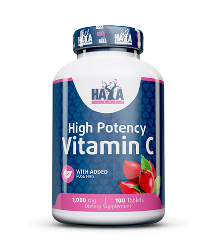 HAYA LABS High Potency Vitamin C 1000 mg with Rose Hips / 100 Tabs