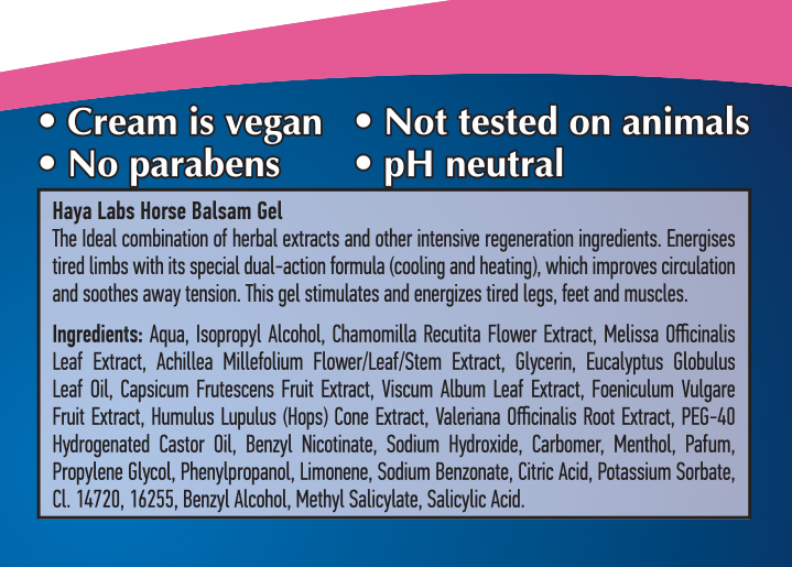 HAYA LABS Horse Balsam Gel / 500 ml.