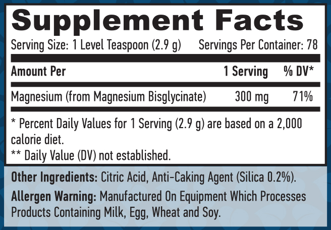 HAYA LABS Magnesium Bisglycinate Powder