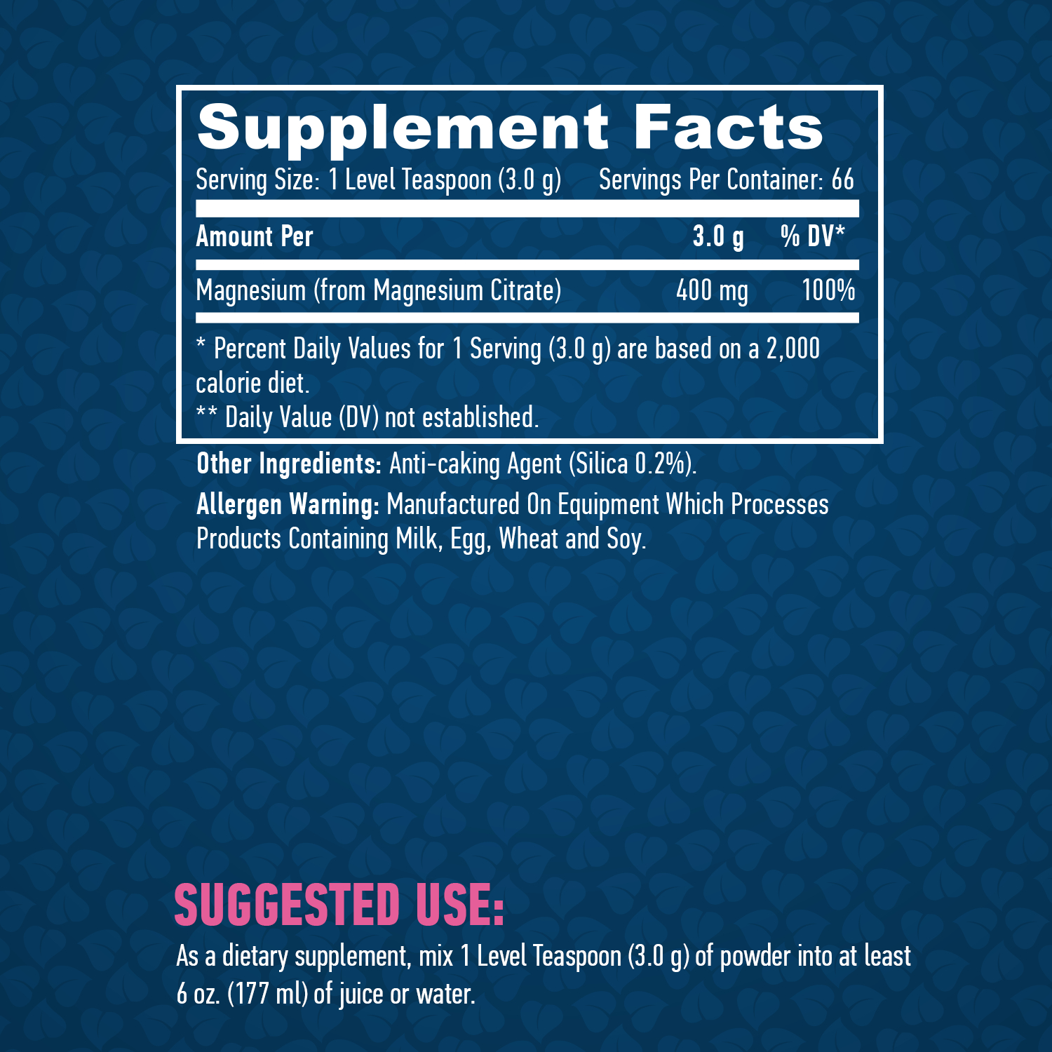 HAYA LABS Magnesium Citrate / 200 g