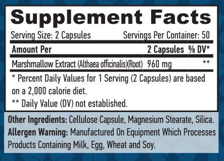 HAYA LABS Marshmallow Root / 100 Vcaps