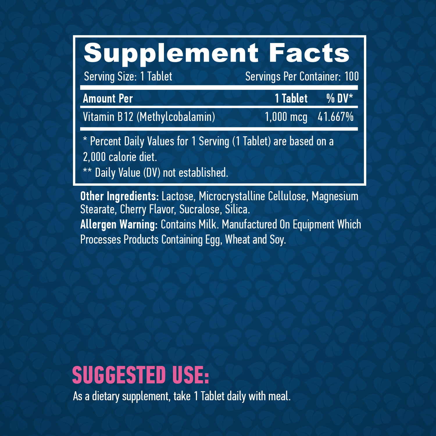 HAYA LABS Methyl B-12 1000 mcg / 100 Tabs