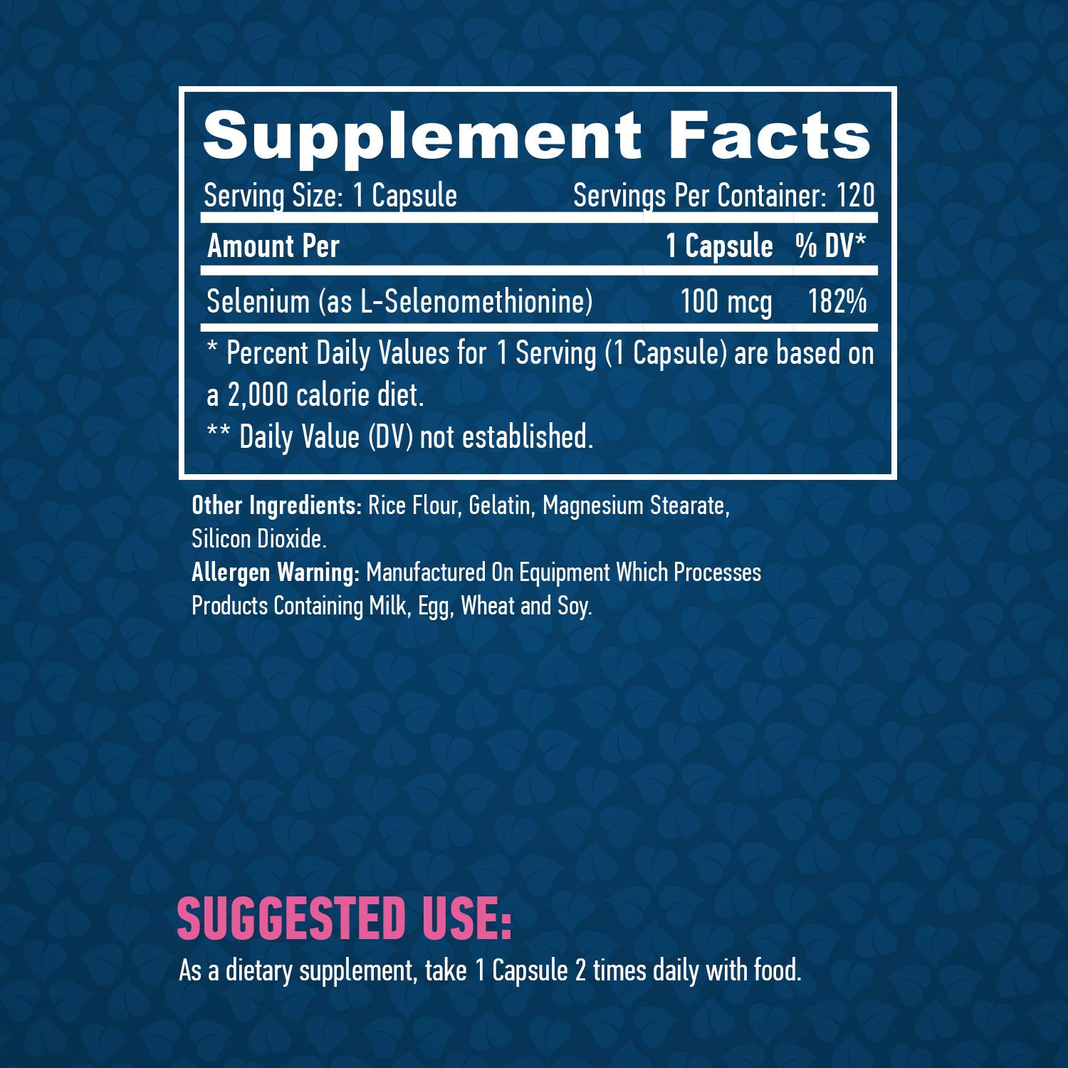 HAYA LABS Selenium / Chelated - Yeast Free/ 100 mcg /  120 Caps