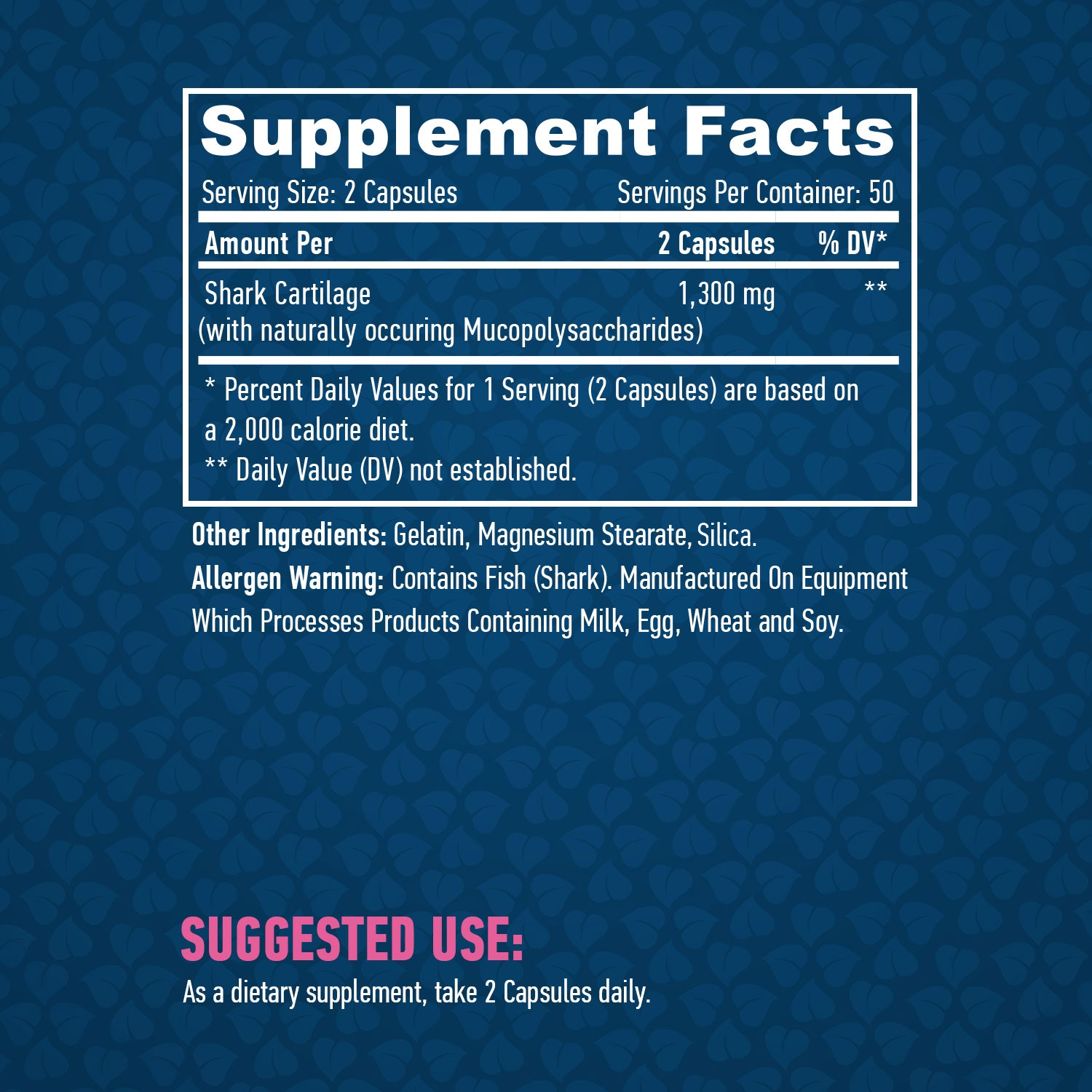 HAYA LABS Shark Cartilage 650 mg / 100 Caps