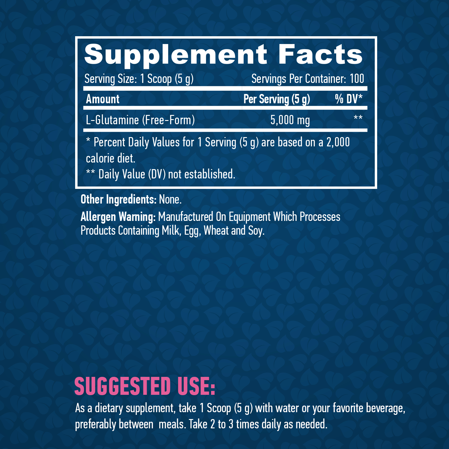 HAYA LABS Sports 100% Pure L-Glutamine