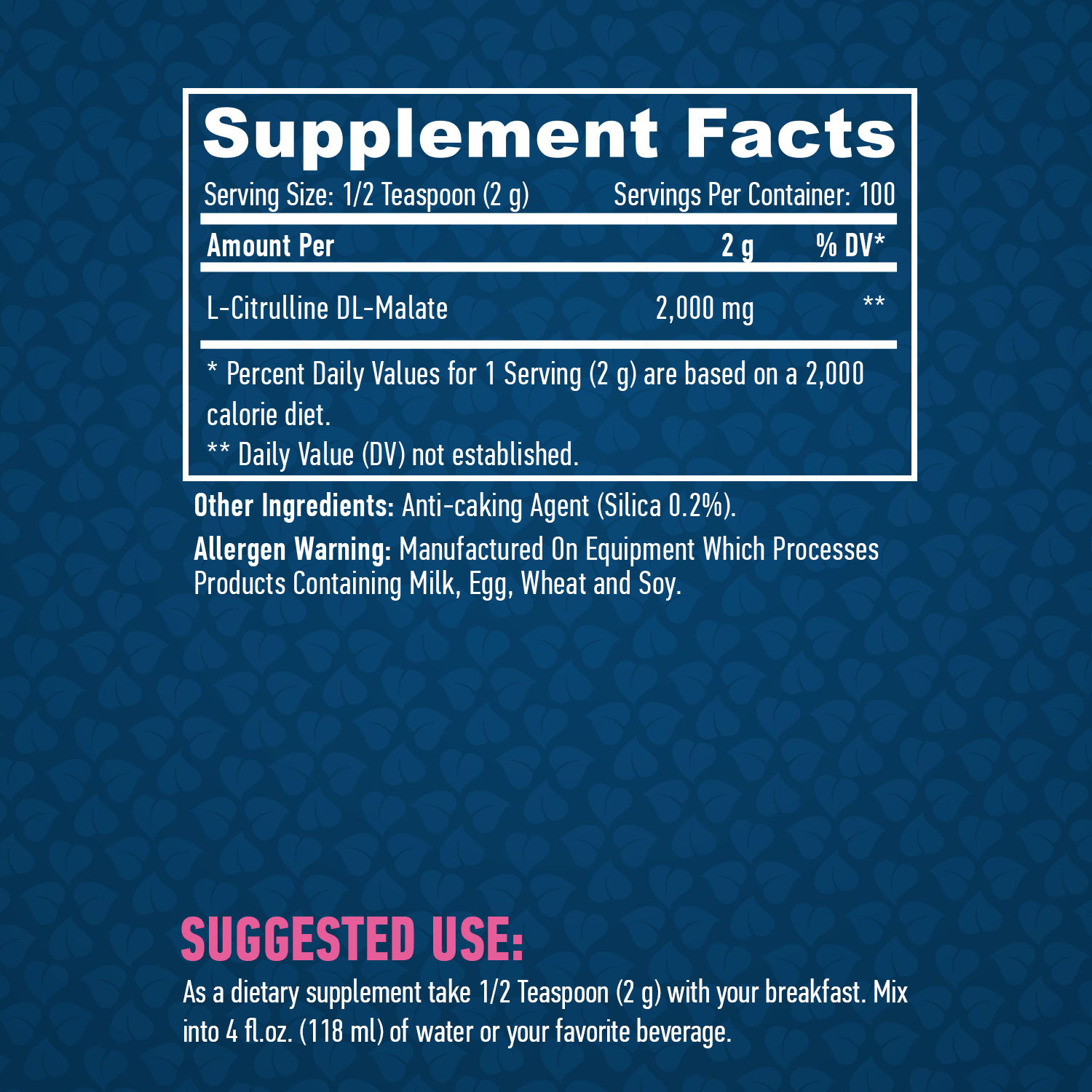 HAYA LABS Sports Citrulline Malate / 200 g