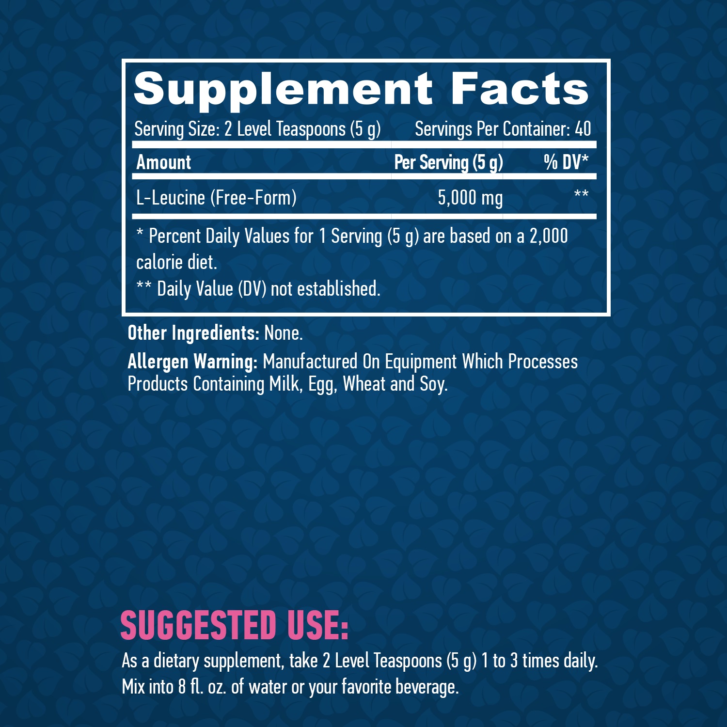 HAYA LABS Sports L-Leucine / 200 g