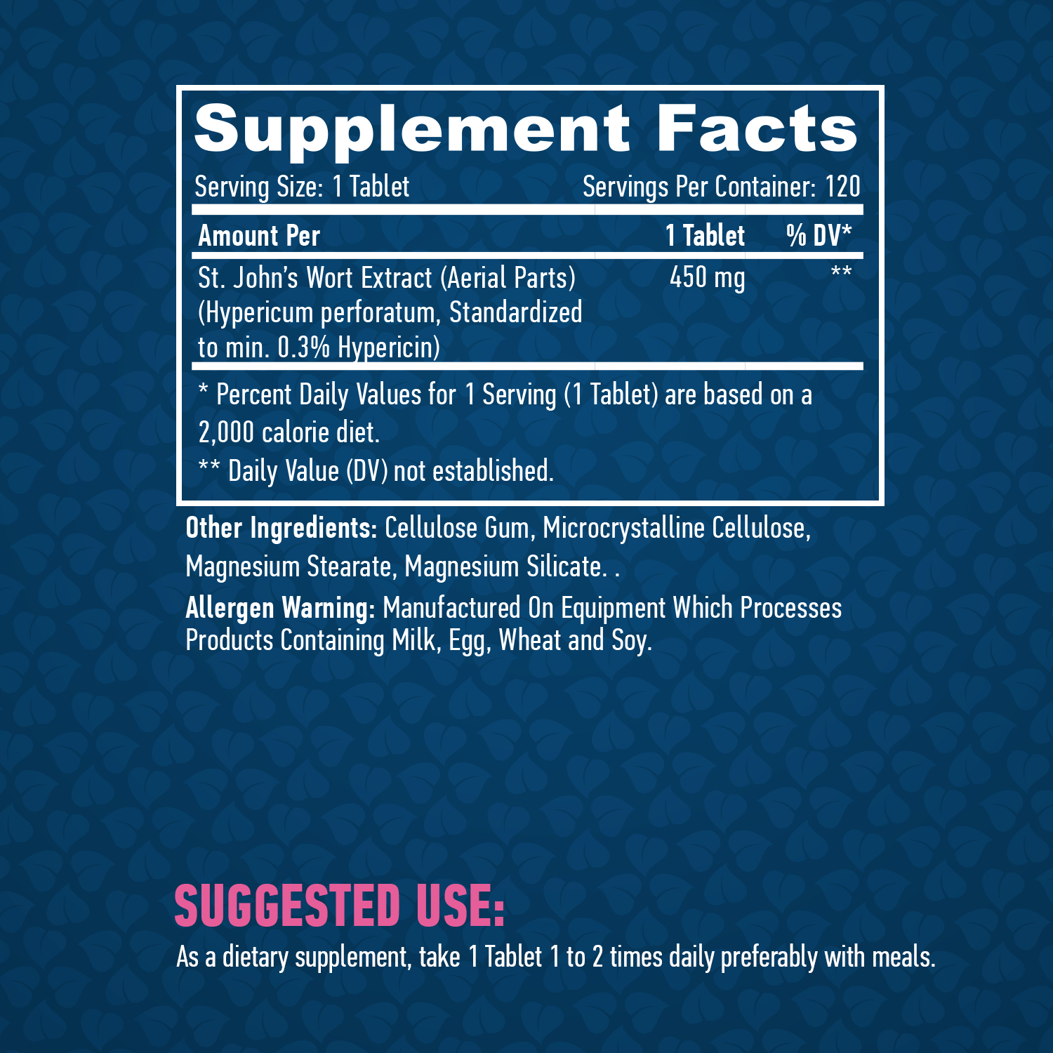 HAYA LABS St. John's Wort 450 mg / 120 Tabs