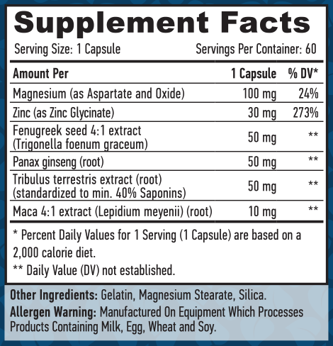 HAYA LABS Testosterone Booster / 60 Caps