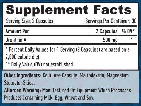 HAYA LABS Urolithin A 250 mg / 60 Vcaps