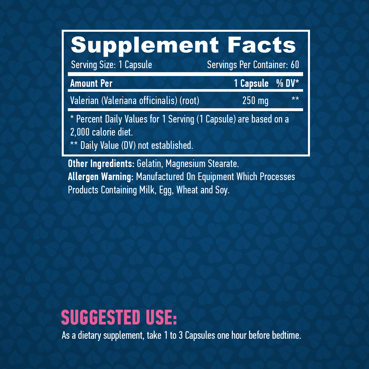 HAYA LABS Valerian 250 mg / 60 Caps