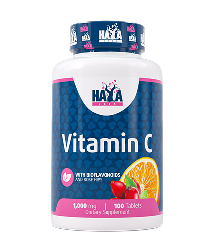 HAYA LABS Vitamin C with Bioflavonoids and Rose Hips 1000 mg / 100 Tabs