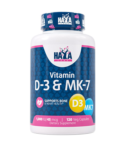 HAYA LABS Vitamin D-3 1000 IU & МK-7 45 mcg / 120 Vcaps